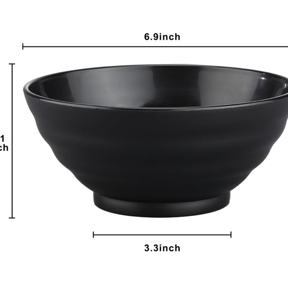 5for$10 Two 34oz Plastic Bowls Reusable Kitchen Unbreakable Soup Bowls for Kids - Picture 6 of 7